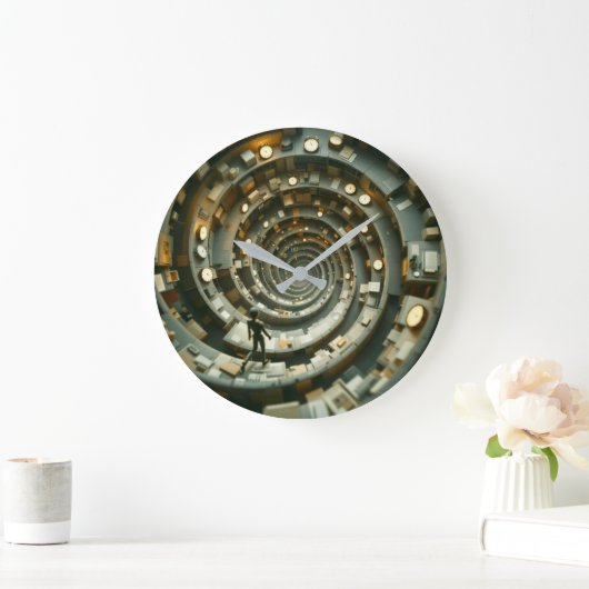 Cubicle Descent of Deadlines Wall Clock Große Wanduhr (Zuhause)