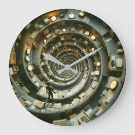 Cubicle Descent of Deadlines Wall Clock Große Wanduhr