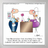 CUBICLE LIEBE Cartoon Poster von April McCallum (Vorne)