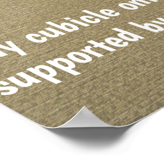 Cubicle Poster (Ecke)