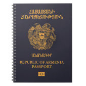 Cubierta del pasaporte de Armenia Notizblock (Vorderseite)
