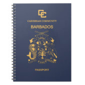 Cubierta del Pasaporte de Barbados Notizblock (Vorderseite)