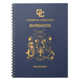 Cubierta del Pasaporte de Barbados Notizblock