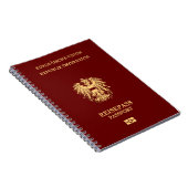Cubierta pasaporte Austria Notizblock (Rechte Seite)