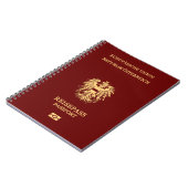 Cubierta pasaporte Austria Notizblock (Linke Seite)