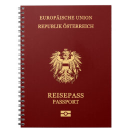 Cubierta pasaporte Austria Notizblock