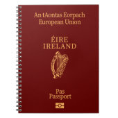 Cubierta pasaporte Irlanda Notizblock (Vorderseite)