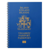 Cubierta pasaporte Islandia Notizblock (Vorderseite)
