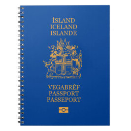 Cubierta pasaporte Islandia Notizblock