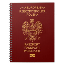 Cubierta pasaporte Polonia Notizblock
