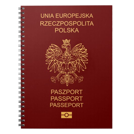 Cubierta pasaporte Polonia Notizblock (Vorderseite)
