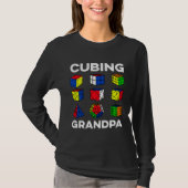 Cubing Grandpa Speedcubing Speedsolving Cuber T-Shirt (Vorderseite)
