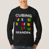Cubing Grandpa Speedcubing Speedsolving Cuber T-Shirt (Vorderseite)
