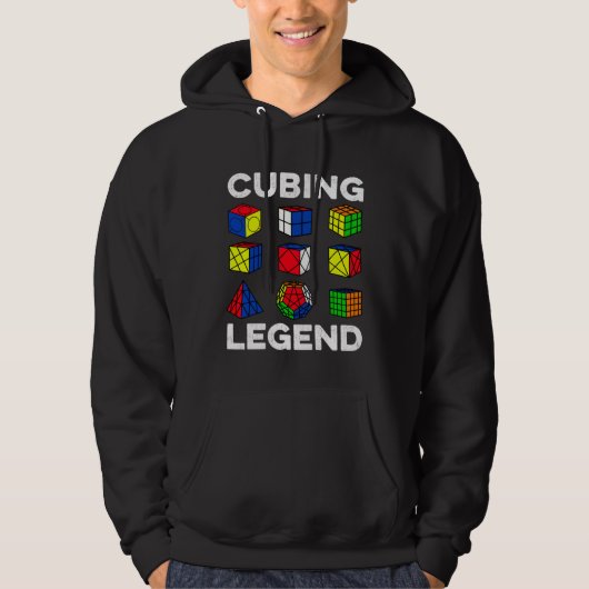 Cubing Legend Speedcubing Speedsolving Cuber Hoodie (Vorderseite)