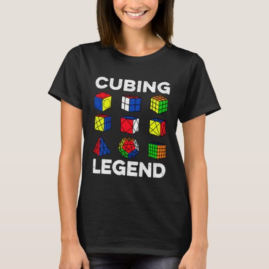 Cubing Legend Speedcubing Speedsolving Cuber T-Shirt (Vorderseite)