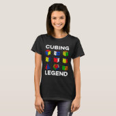 Cubing Legend Speedcubing Speedsolving Cuber T-Shirt (Vorne ganz)