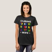 Cubing Wife Speedcubing Speedsolving Cuber T-Shirt (Vorne ganz)