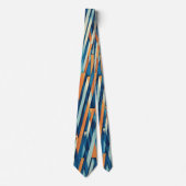 Cubism Blue Arrow Neck Tie 🎯. Krawatte (Vorderseite)