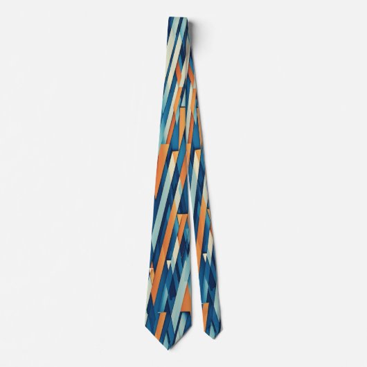 Cubism Blue Arrow Neck Tie 🎯. Krawatte (Vorderseite)