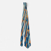 Cubism Blue Arrow Neck Tie 🎯. Krawatte (Rückseite)