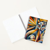 Cubism Cat Design Bullet Line Notebook Notizblock (Innenseite)