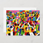 Cubism Dancing Party Postkarte (Vorne/Hinten)