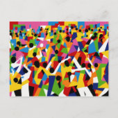 Cubism Dancing Party Postkarte (Vorderseite)