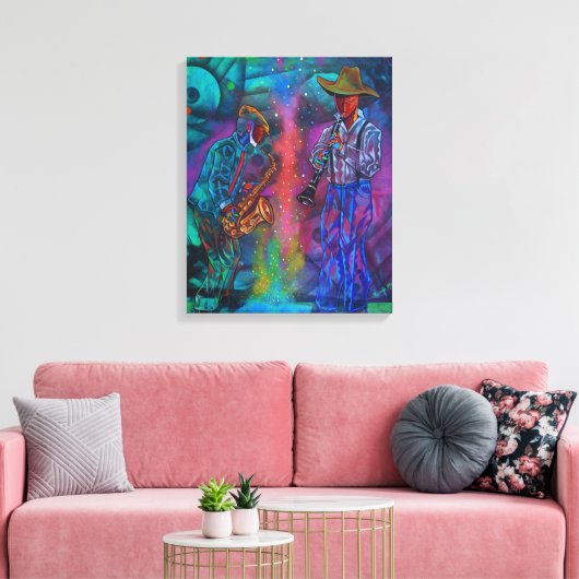 Cubism Jazz Musicians Leinwanddruck (Insitu (Wohnzimmer))