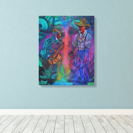 Cubism Jazz Musicians Leinwanddruck (Insitu (Holzboden))