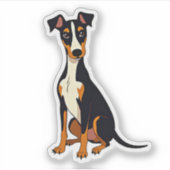 Cubism Manchester Terrier, Adorable Charm, Small Aufkleber (Vorderseite)