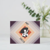 Cubism Motif Fashion Lady Postkarte (Stehend Vorderseite)