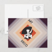 Cubism Motif Fashion Lady Postkarte (Vorne/Hinten)