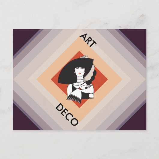 Cubism Motif Fashion Lady Postkarte (Vorderseite)