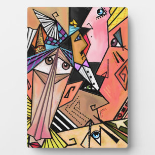 Cubism-Porträt-Plakette Fotoplatte