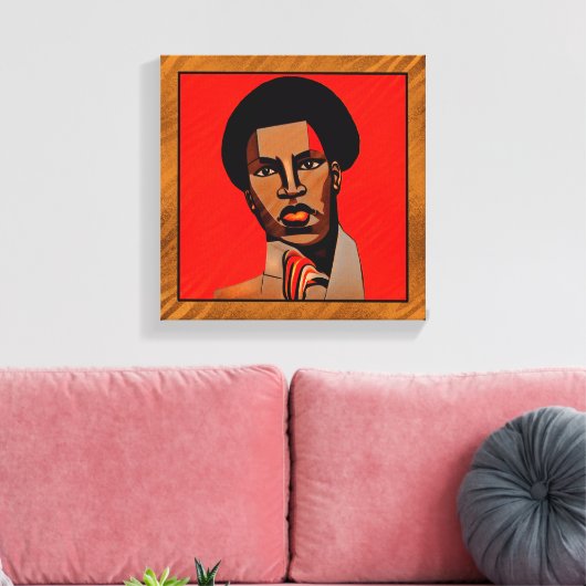 Cubism Style African Man Canvas Print Leinwanddruck (Insitu (Wohnzimmer))