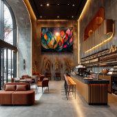 Cubismo: Árbol en Llamas Poster