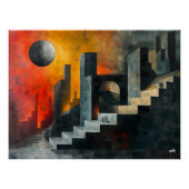 Cubismo: Ciudad de Sombras y Luz Crepuscular Poster (Vorderseite)