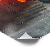 Cubismo: Ciudad de Sombras y Luz Crepuscular Poster (Ecke)