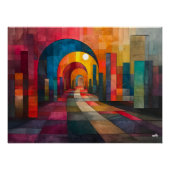 Cubismo: Pasaje de Arcos y Colores Poster (Vorderseite)