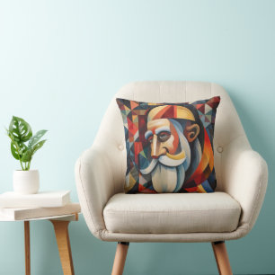 Cubismus Santa Claus Kissen