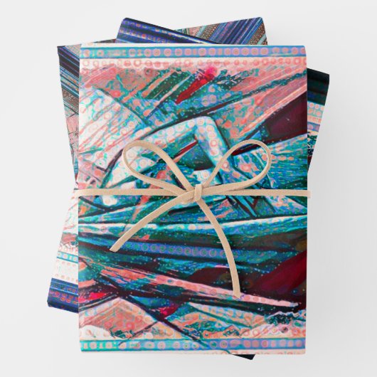 Cubist Art Deco Belly Dancer Geschenkpapier Set (Beispiel)