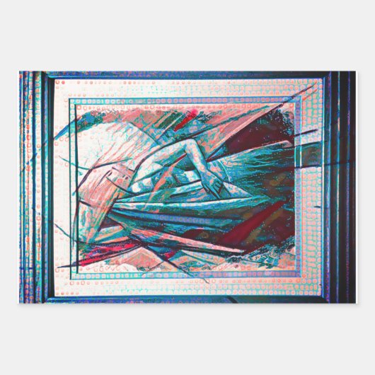 Cubist Art Deco Belly Dancer Geschenkpapier Set (Vorderseite)