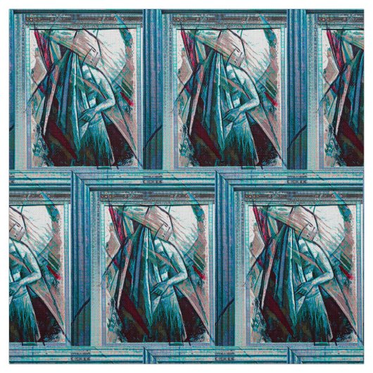 Cubist Art Deco Belly Dancer Stoff (Muster)