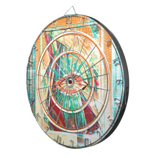 Cubist Art Deco Bly Dancer Dartscheibe (Vorderseite rechts)