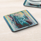 Cubist Art Deco Bly Dancer Getränkeuntersetzer (Linke Seite)