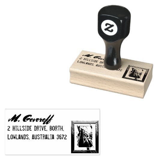 Cubist Art Deco Bly Dancer Gummistempel (Stempel)