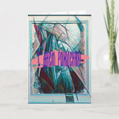 Cubist Art Deco Bly Dancer Karte (Vorderseite)