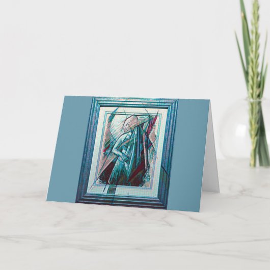 Cubist Art Deco Bly Dancer Karte (Vorderseite)