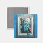 Cubist Art Deco Bly Dancer Magnet (Vorderseite/Rückseite)