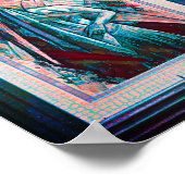 Cubist Art Deco Bly Dancer Poster (Ecke)